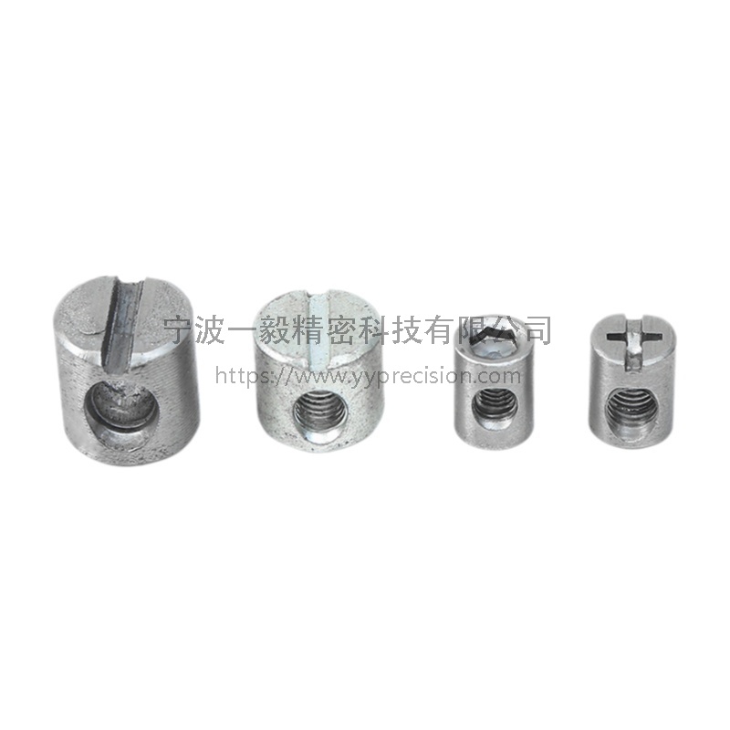 横孔螺母 圆柱销打横孔碳钢镀锌双面平头铁锤母锤仔螺母 非标加工紧固件零件